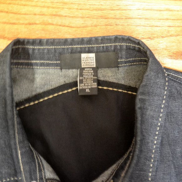 MARITHE GIRBAUD Jean Jacket Shirt Bliue Denim XL - Picture 6 of 7